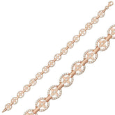 Silver Rose Round Waterway Women's Bracelet